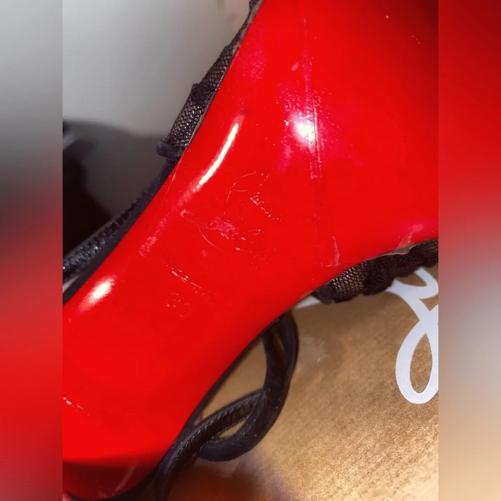 Christian Louboutin Acide 100 Rete/plum Tulle pump - Picture 4 of 16